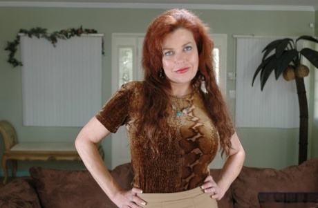 Tall mature ginger with big juggs Susan Evans gets pounded by her son's friend