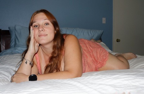 Chubby seductress Ashley Bangs poses provocatively in her solo compilation