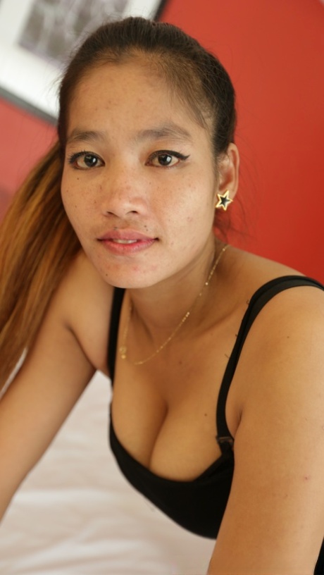 Hot Cambodian mom Anita B shows off her big natural tits and fucks in POV